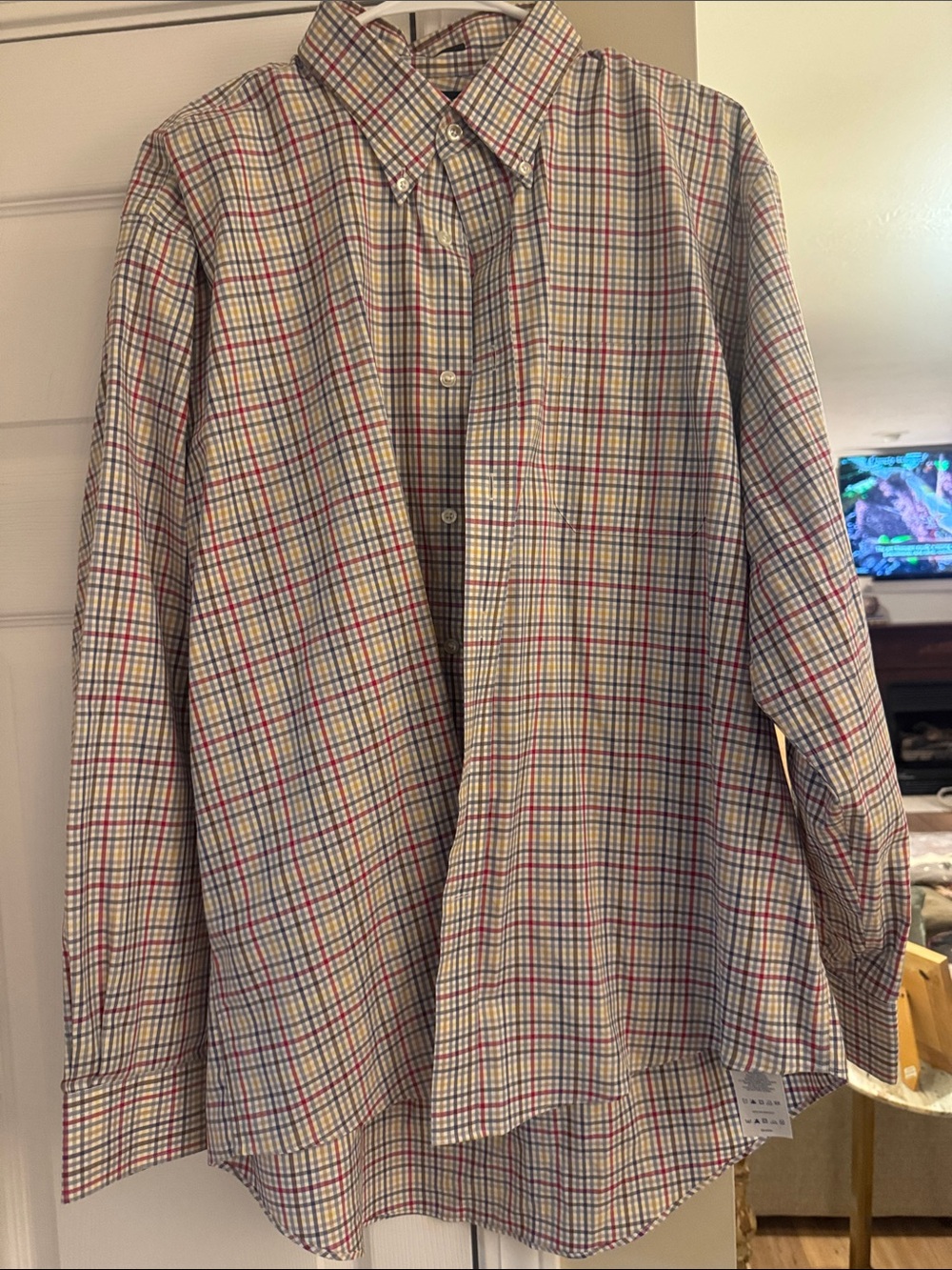 Lands' End Men's Multicolor Plaid Button-Down Shirt